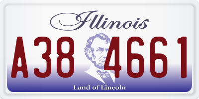 IL license plate A384661