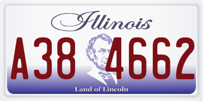 IL license plate A384662