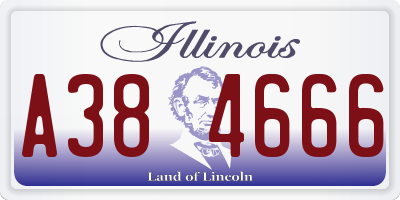 IL license plate A384666