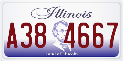 IL license plate A384667