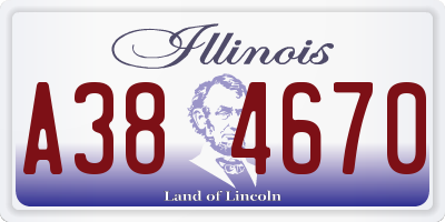 IL license plate A384670