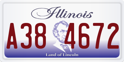 IL license plate A384672