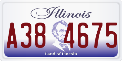 IL license plate A384675