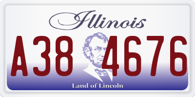 IL license plate A384676