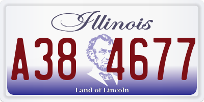 IL license plate A384677