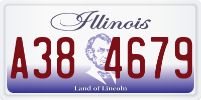 IL license plate A384679