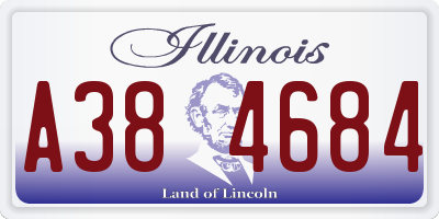 IL license plate A384684