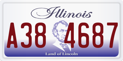 IL license plate A384687
