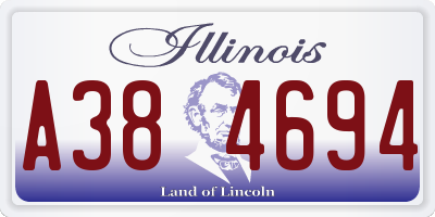 IL license plate A384694