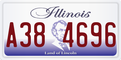 IL license plate A384696