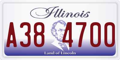 IL license plate A384700