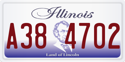 IL license plate A384702