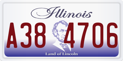 IL license plate A384706