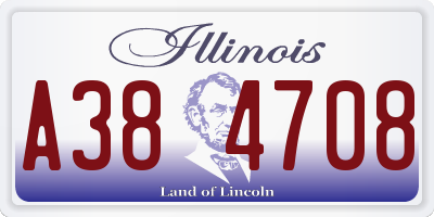 IL license plate A384708