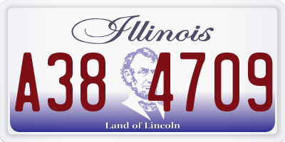 IL license plate A384709
