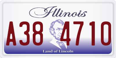 IL license plate A384710