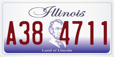IL license plate A384711