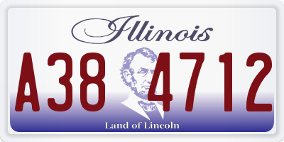 IL license plate A384712