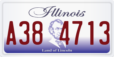 IL license plate A384713