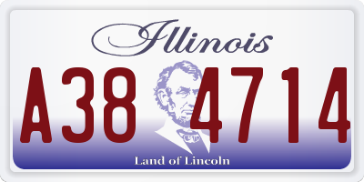 IL license plate A384714