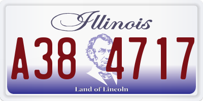 IL license plate A384717