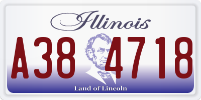 IL license plate A384718