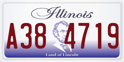 IL license plate A384719