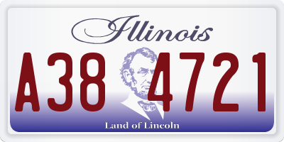 IL license plate A384721