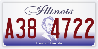 IL license plate A384722