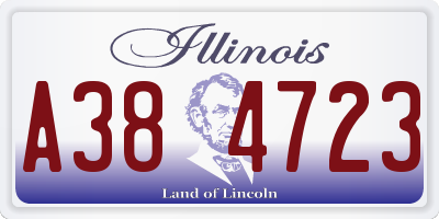 IL license plate A384723