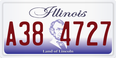 IL license plate A384727