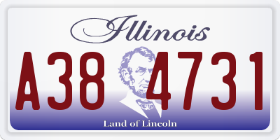 IL license plate A384731