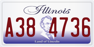 IL license plate A384736