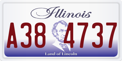 IL license plate A384737