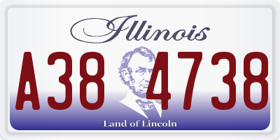 IL license plate A384738