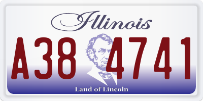 IL license plate A384741
