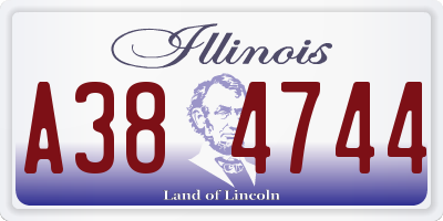 IL license plate A384744