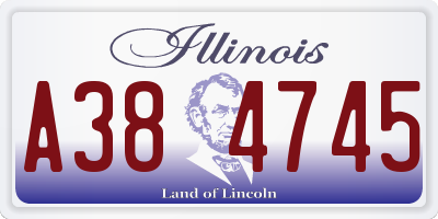 IL license plate A384745