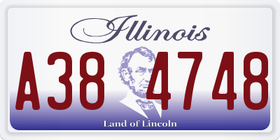 IL license plate A384748