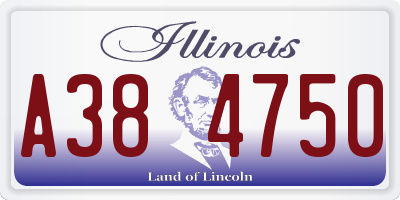 IL license plate A384750