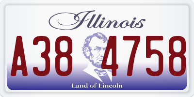 IL license plate A384758