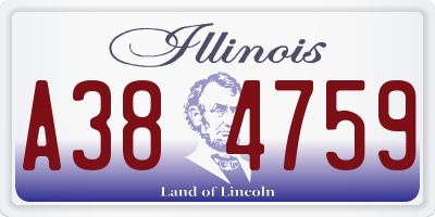 IL license plate A384759