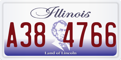 IL license plate A384766