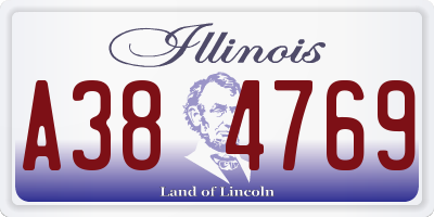 IL license plate A384769