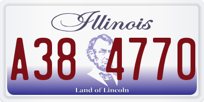 IL license plate A384770