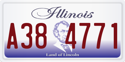 IL license plate A384771