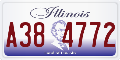 IL license plate A384772