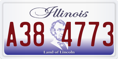IL license plate A384773
