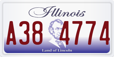 IL license plate A384774