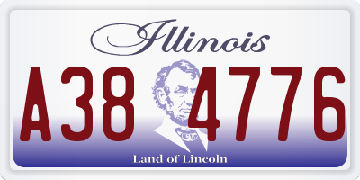 IL license plate A384776